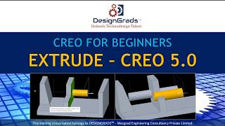 Creo Tutorial Extrude In Creo How To Extrude In Creo 50