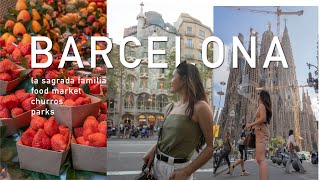 Barcelona Travel Vlog 🇪🇸 I 48hrs Itinerary la sagrada familia, churros, food markets, parks