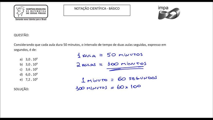 Aula 11 Notação Científica Exercícios Resolvidos 9°Ano 