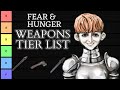 Fear and hunger weapons tier list