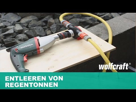 Bohrmaschinenpumpe: Entleeren von Wasserbetten und Regentonnen