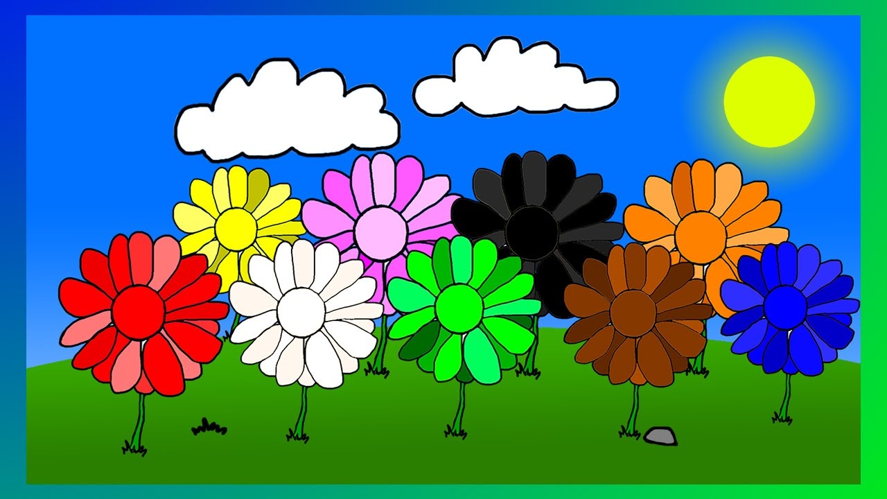 Aprender los colores en inglés con flores - Videos para niños - thptnganamst.edu.vn