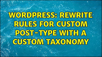 Wordpress: rewrite rules for custom post-type with a custom taxonomy