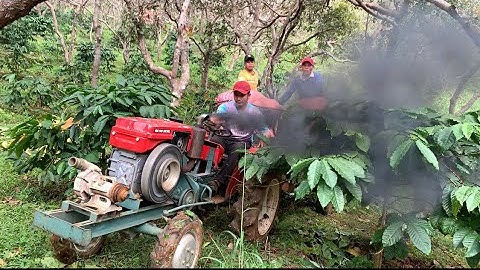 Xe máy cày công nông gắn máy nổ (vikino ) bốc khói dữ dội | workers and peasants smoke fiercely