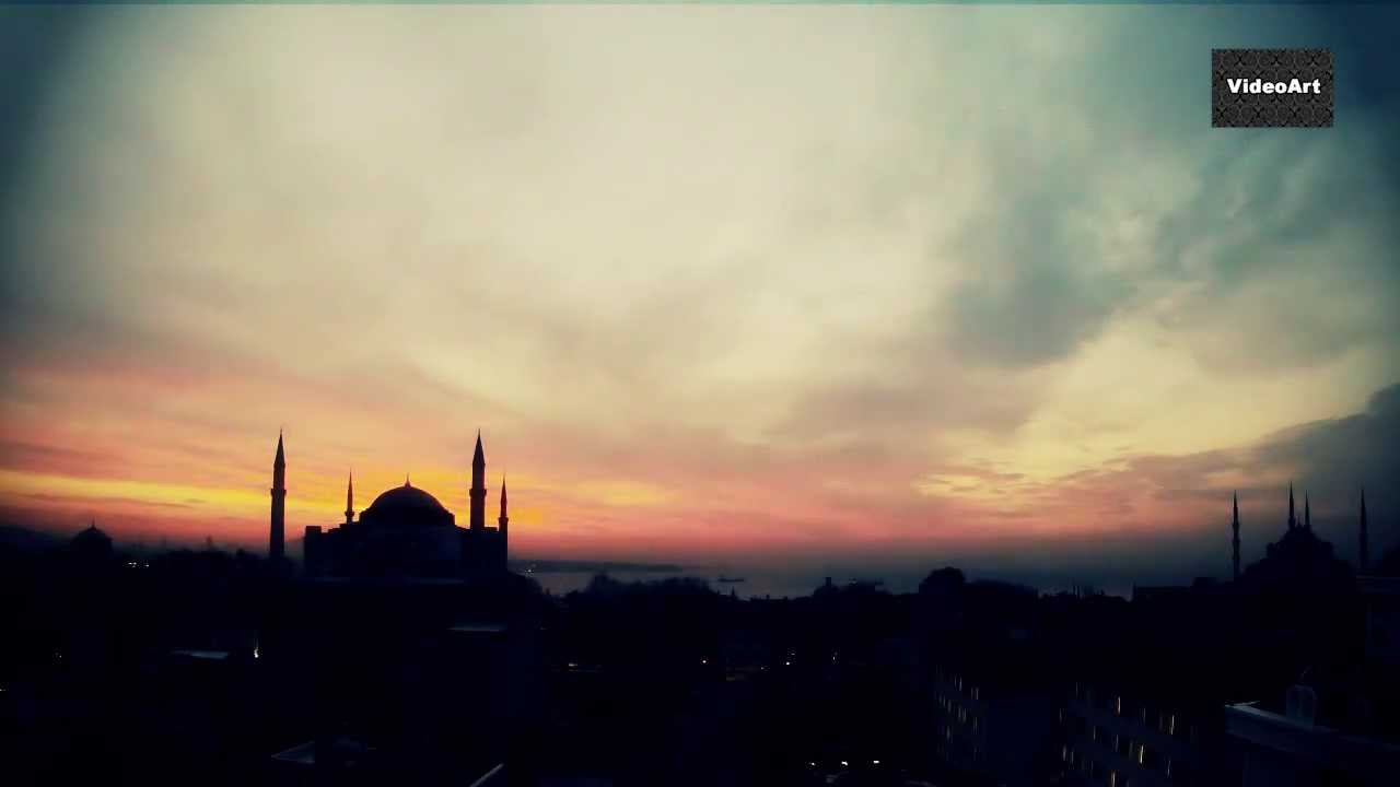 Sunrise in Istanbul, from hotel Adamar.The call to prayer . The Salah