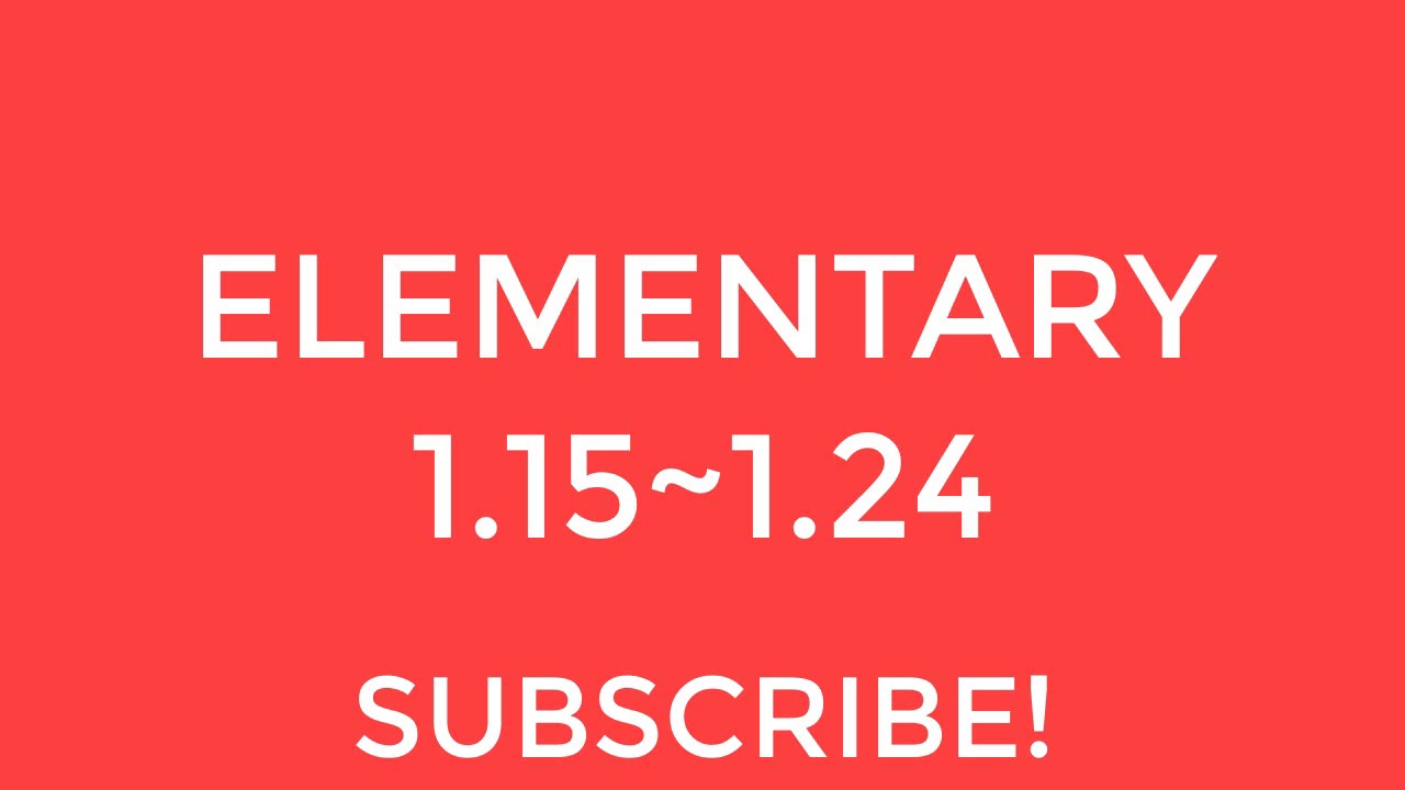 New English File Elementary listening 1.15~1.24