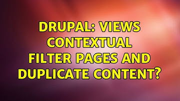 Drupal: Views contextual filter pages and duplicate content? (2 Solutions!!)