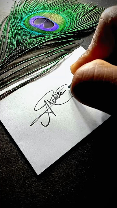 a letter signature #archita#shorts#shortvideo#youtubeshorts#viral#trending#nameart#calligraphy