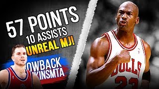 Michael Jordan ABUSING Rex Chapman \& The Bullets With UNREAL 57 Pts 1992.12.23 - NASTY Plays by MJ!