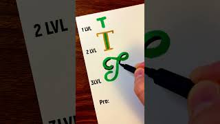 Letter T 4 Styles #calligraphy #handwriting #lettering