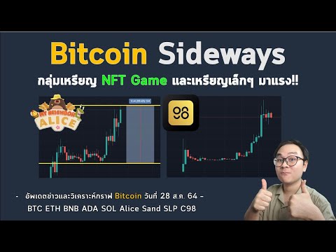 Bitcoin Sideways /กลุ่มเหรียญ NFT Game และเหรียญเล็กๆ มาแรง!! l วิเคราะห์กราฟ Bitcoin 28 ส.ค. 64