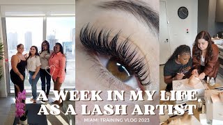 A week in my life as a lash artist Miami training vlog