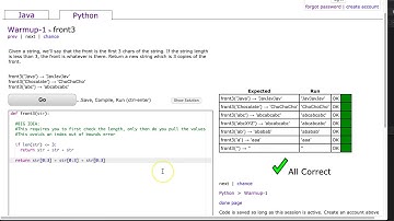 Codingbat - front3 (Python)
