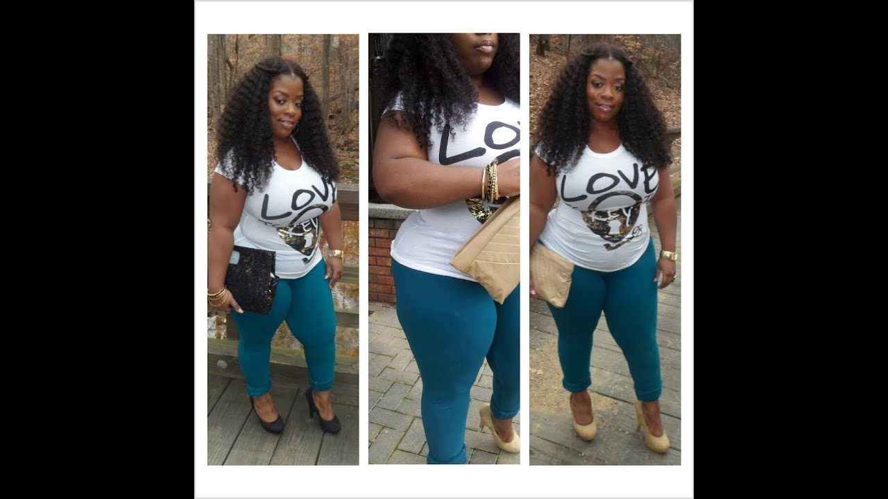 Love Graphic Tee & Colored Jeans OOTD under $30 - YouTube