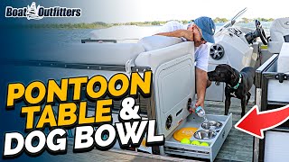 Pontoon Upgrades: Folding Table With Dog Bowl Drawer by Boat Outfitters 305 views 1 year ago 4 minutes, 42 seconds