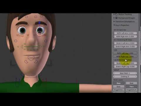 How to Show Rig Properties Panel fom a Blend Swap VMComix Character in Blender