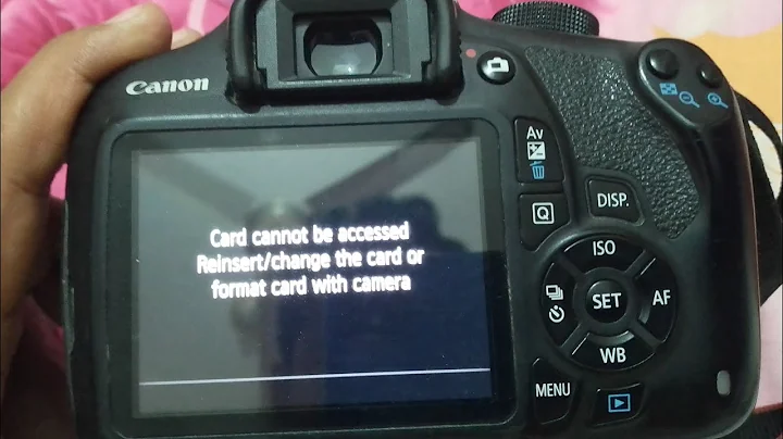 card cannot be accessed reinsert change the card or format card with camera