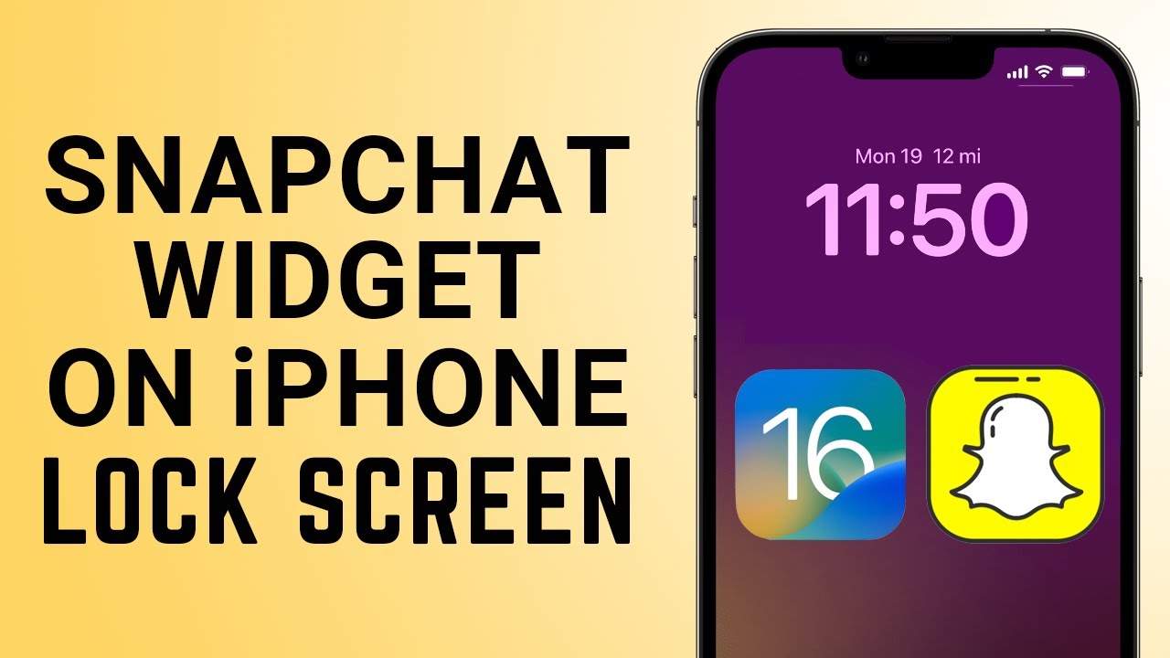 How To Add SnapChat Widget To IPhone Lock Screen IOS16 YouTube