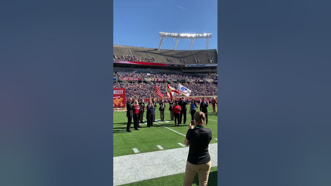 Liberty Voices performing the Star Spangled Banner at the LSU vs Purdue