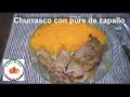 churrasco con puré de zapallo, churrasco with pumpkin puree,  @COCIN-AR