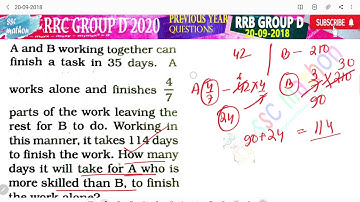 A and B working together can finish a task in 35 days a work alone  and finish 4/7 part of the work