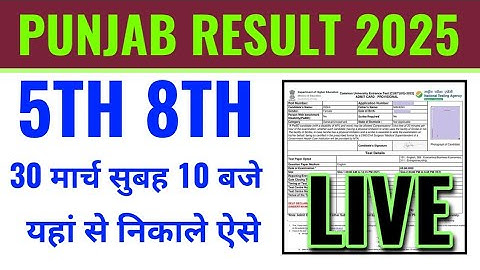 PSEB 5th 8th result 2025 kaise dekhe, PSEB board 5 8 result 2025 kaise check kare