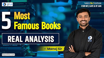 5 Most Famous Books Of Real Analysis For CSIR NET Dec 2023 By Manoj Sir