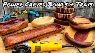 Power Carved Bowls & Trays: Fast & Easy with Minimal Tools by Six Eight Woodworks 35,944 views 7 months ago 18 minutes