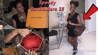 SPEEDY BANDOULIÈRE 35 [Damier Ebene] 2018/ What's in my Bag