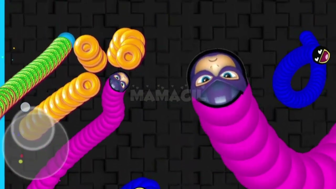 Worms Zone Cacing Superhero Hawkeye||Game Cacing Slitherio Best Gameplay 