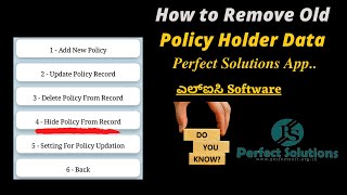 How To Remove Old Policy  Holder Data 2021|| Perfect LIC App ||Best LIC Software|| ಎಲ್ಐಸಿ ಏಜೆಂಟ್ App screenshot 5