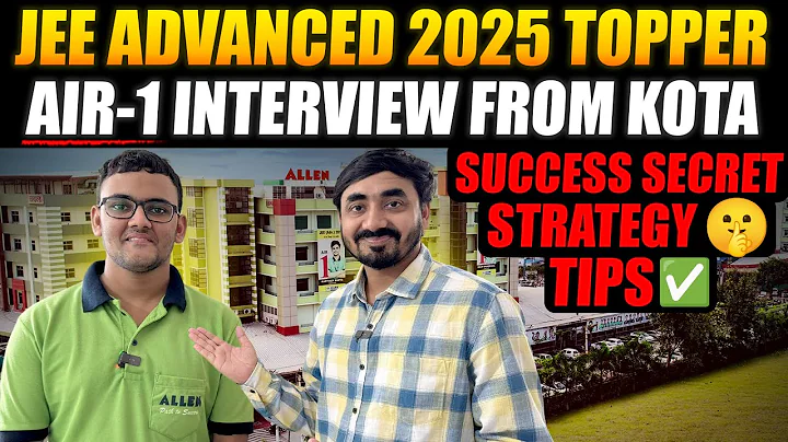 Meet JEE Advanced AIR-1 Topper from Allen Kota Rajit Gupta | Success Secret🤫 & Tips | #interview