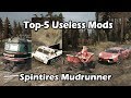 Spintires Mudrunner Top 5 Useless Vehicles Mods
