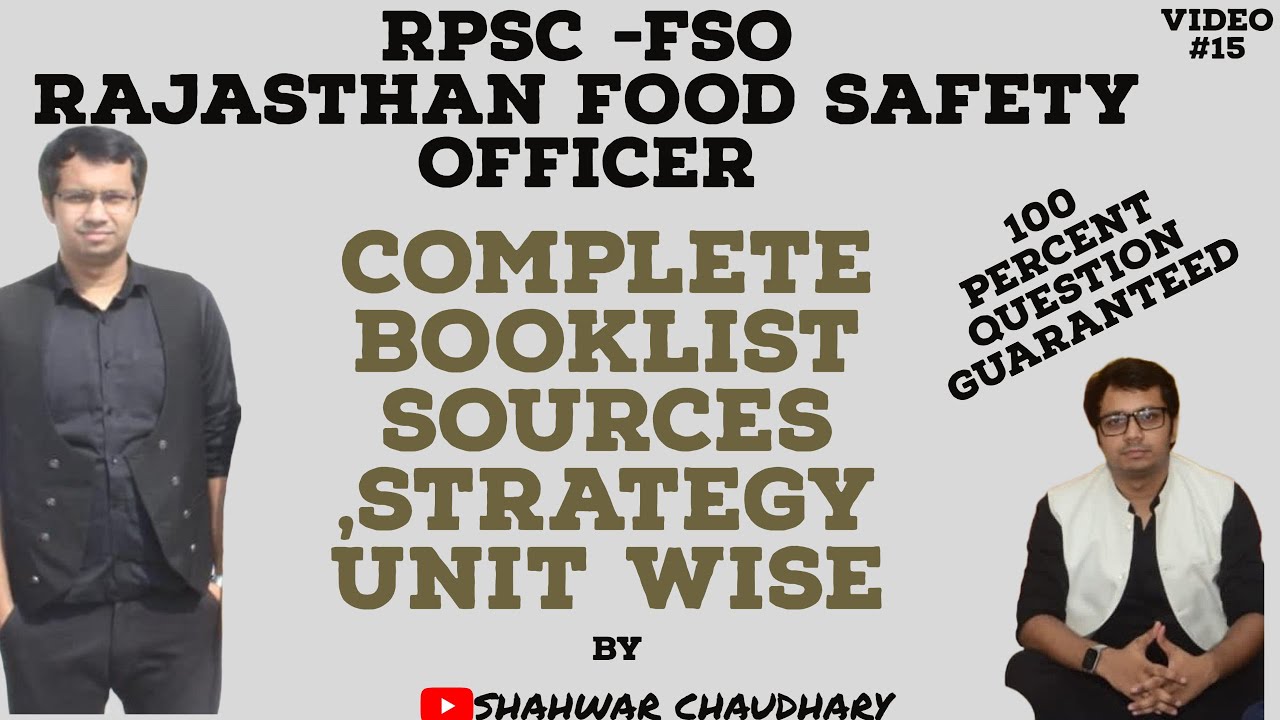 RAJASTHAN FOOD SAFETY OFFICER EXAM RPSC FSO 2023HOW TO PREPARE