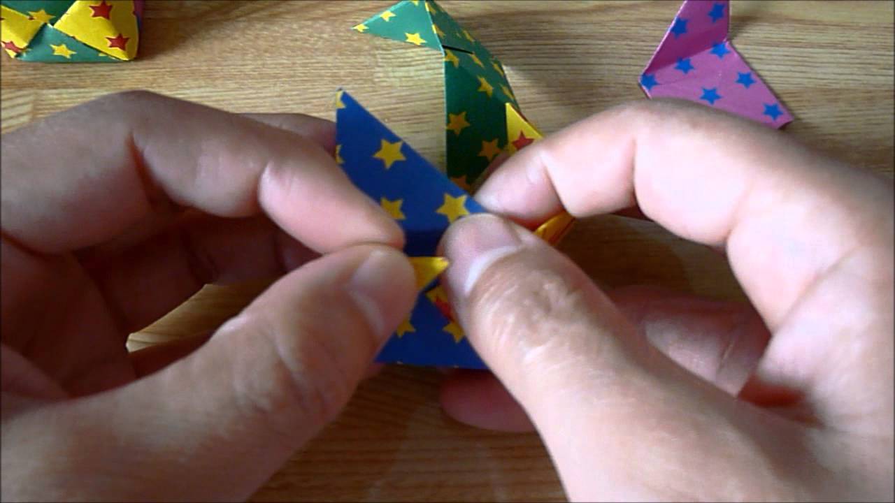 ハンドメイド ユニット折り紙 おりがみ6枚で作る四角形 立方体 折り方 作り方 How To Make A Cube Youtube