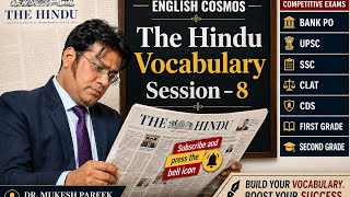 The Hindu Vocabulary Session -8 | Editorial Words Explained | #BankPO #UPSC #SSC #CLAT #CDS#rpsc