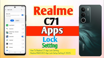 How To Realme C71 App Lock Setting || Realme RMX5303 App Lock Setup Setting || 2025