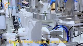 Famous Double Head Capping Machine for Plastic Container,Servo Screw Capping Machine,Capper Machine Factory Net Worth
