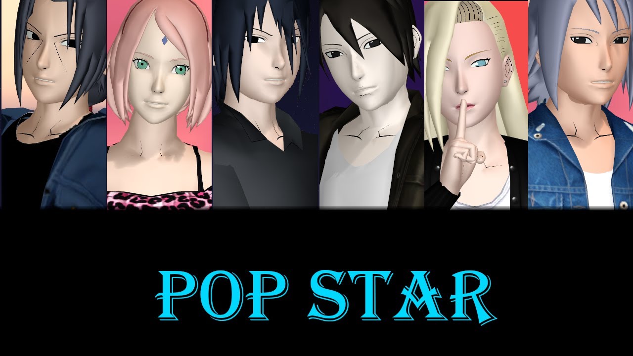 [MMD Naruto]Sakura, Itachi, Sasuke, Sai, Shin&Ino - Pop Star