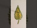 Autumn Leaves Wool Embroidery: 2 leaves - Decorative Stitches Short