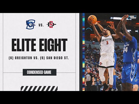 San Diego State vs. Creighton - Elite Eight NCAA tournament extended highlights