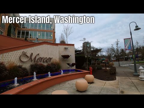 Downtown Mercer Island, Washington (and park) Walking Tour 4k