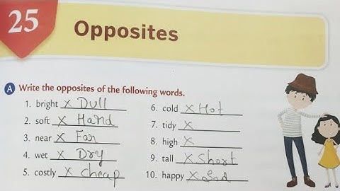 CHAPTER -25 OPPOSITES ||Collins solution revised class- 3 English grammar .