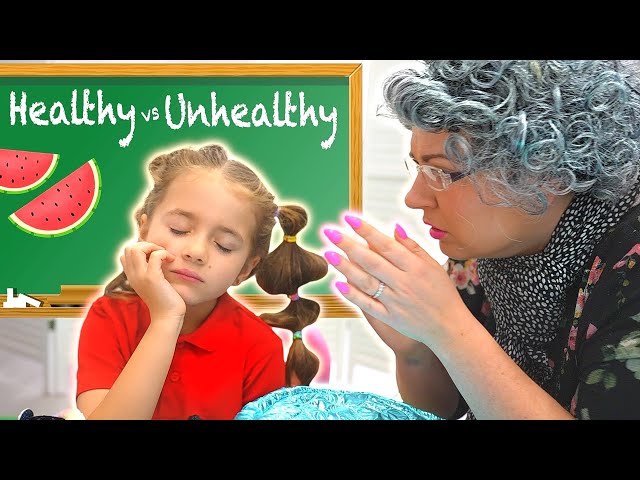 Ruby and Bonnie Healthy vs Unhealthy Lunchbox for School class=