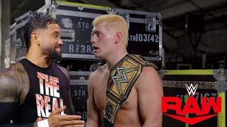 Jey Uso Returns & Help Cody Rhodes Win Undisputed Title Against Roman Reigns WWE Raw 2023 Highlights