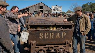 Nobody Bid on the Welded Mine Cart at the Edge of the Lot — He Took It Home for $35
