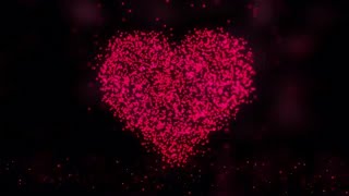 Red Particles Forming Heart Symbol Stock Motion Graphics
