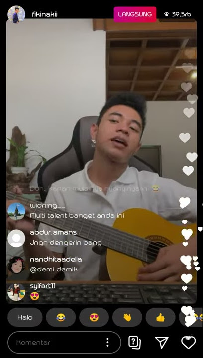 FIKI NAKI Nyanyi Lagu Galau buat DAYANA di Live Ig