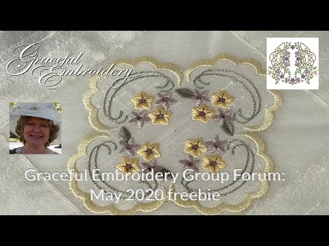 The Graceful Embroidery Group Forum May 2020 freebie