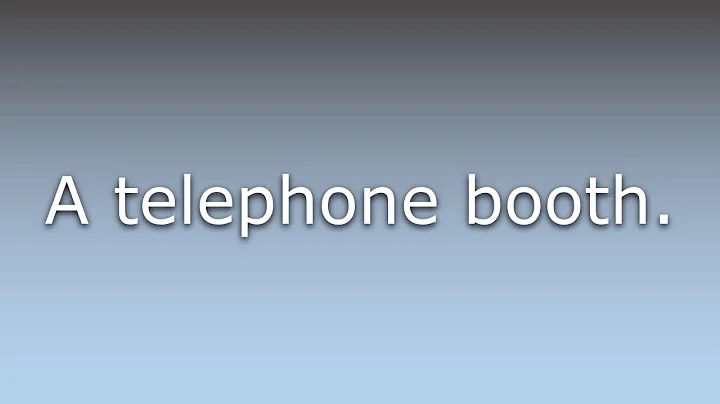 What does Telephone kiosk mean?